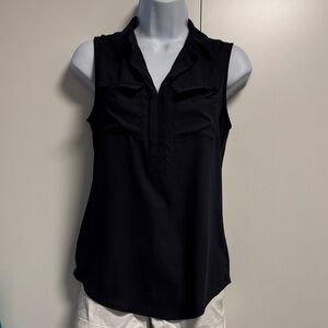 LOFT Navy Sleeveless Blouse